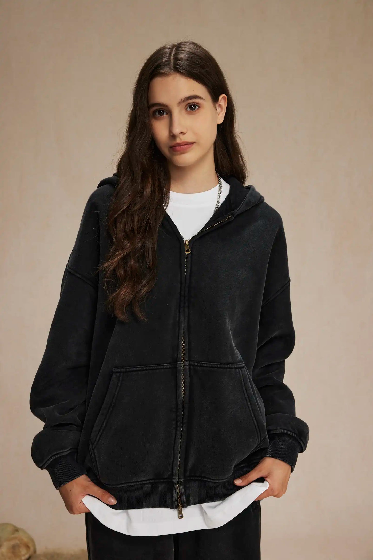 Batik Fleece Zippered Hoodie | Skatercore Style Hoodie