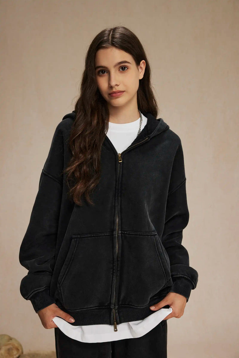 Batik Fleece Zippered Hoodie | Skatercore Style Hoodie