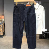 men denim streetwear fashion brand hip hop loose casual wide leg cargo harem jeans pant cityboy y2k baggy jeans trousers baggy cargo bottoms