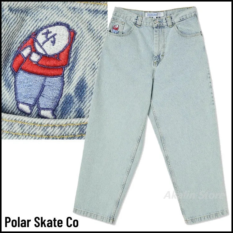 vintage big boy embroidery denim shorts hot sell men y2k basketball skate harajuku men streetwear baggy jeans men clothing unique jeans style 4835
