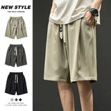 summer mens baggy casual shorts 2024 new y2k streetwear sweat short pants male sports fitness breathable basketball bermuda drawstring street shorts