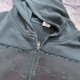 Gothic oversized hoodie with reaper skull artwork