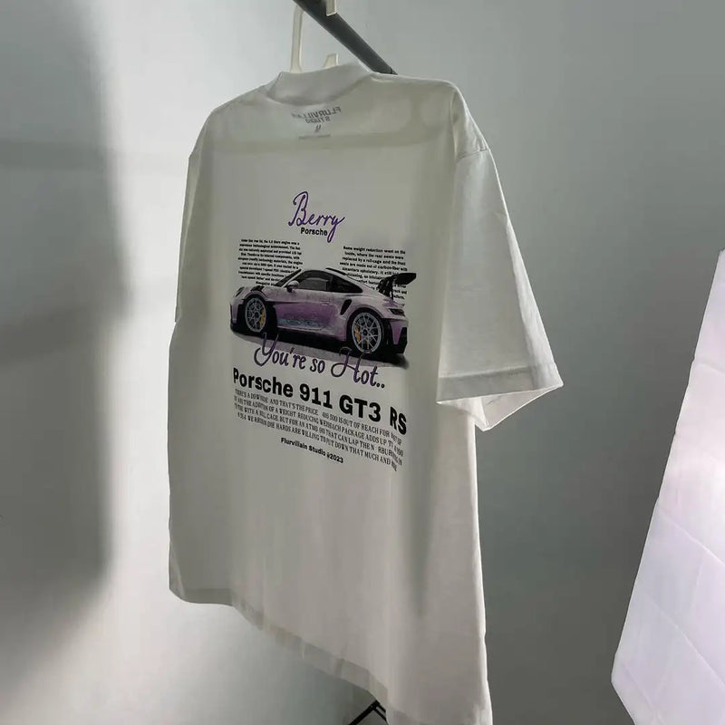 Skatecore Streetwear Tee – Tag Font Graphic with Flame Accent