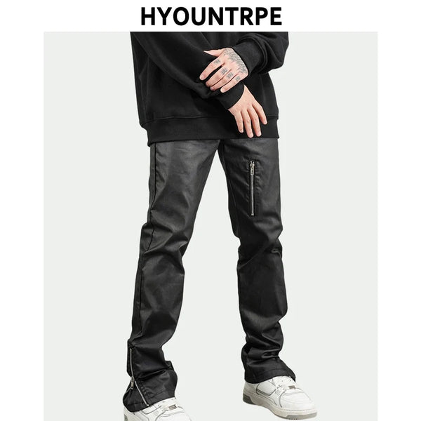 mens pants new casual hip hop punk trousers bottom zippers pants streetwear harajuku fashion bike high street pant joggers relaxed fit joggers