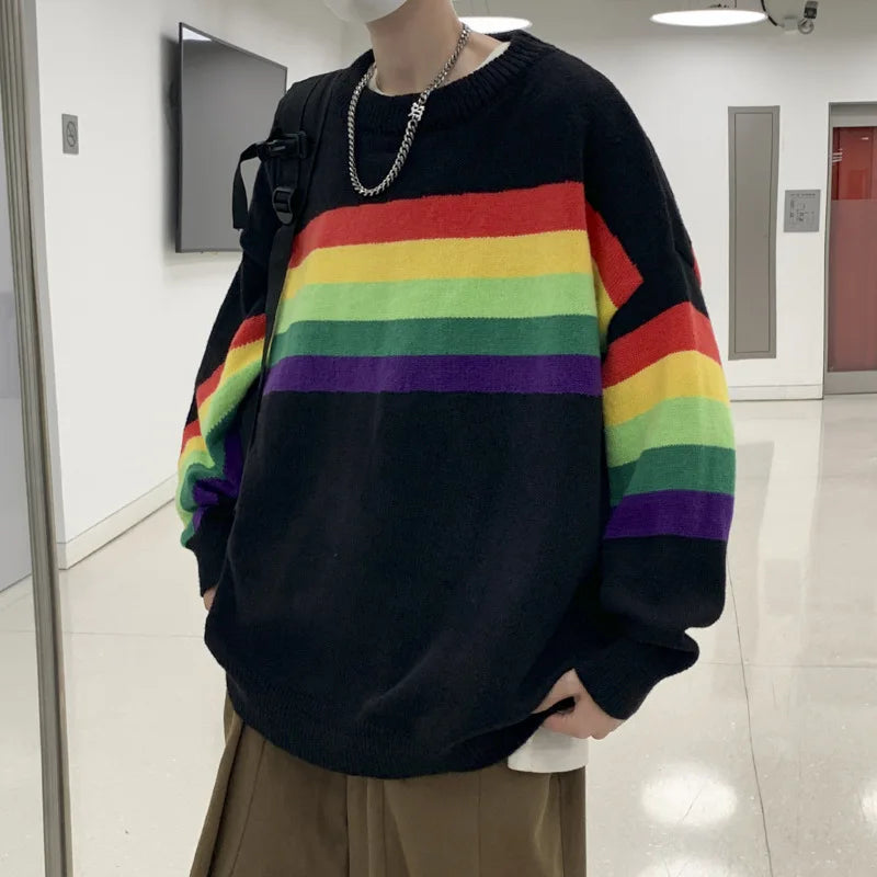 oversized flame jumper, 2025 fashion trend, fire knit jumper in oversized streetwear fashion