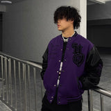 leather varsity jacket, fall winter fit, for men, fall streetwear outfit, oversized style, layered fashion, modern aesthetic, graphic detail