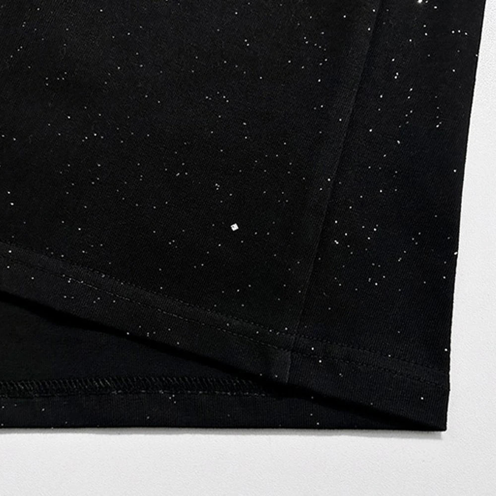 Trapwear Aesthetic piece – Mens T Shirt Shining Starry Sky Casual Interesting Printed T