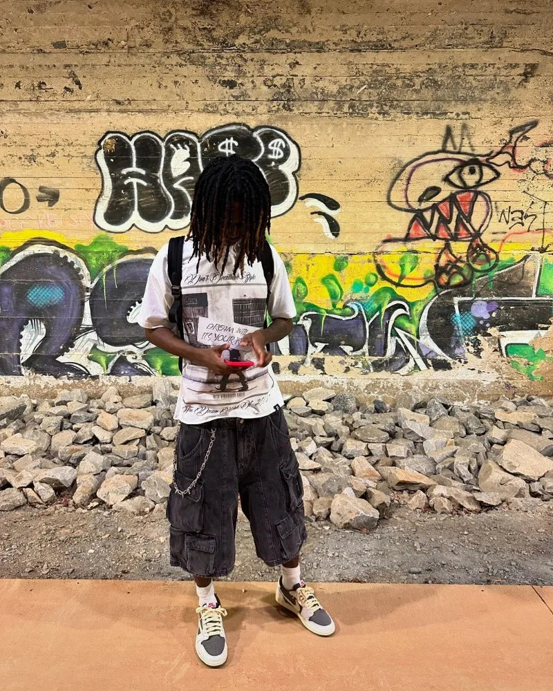 Skatercore Graphic tee – 2024 American Street Fashion Brand Hip Hop Retro Short Sleev