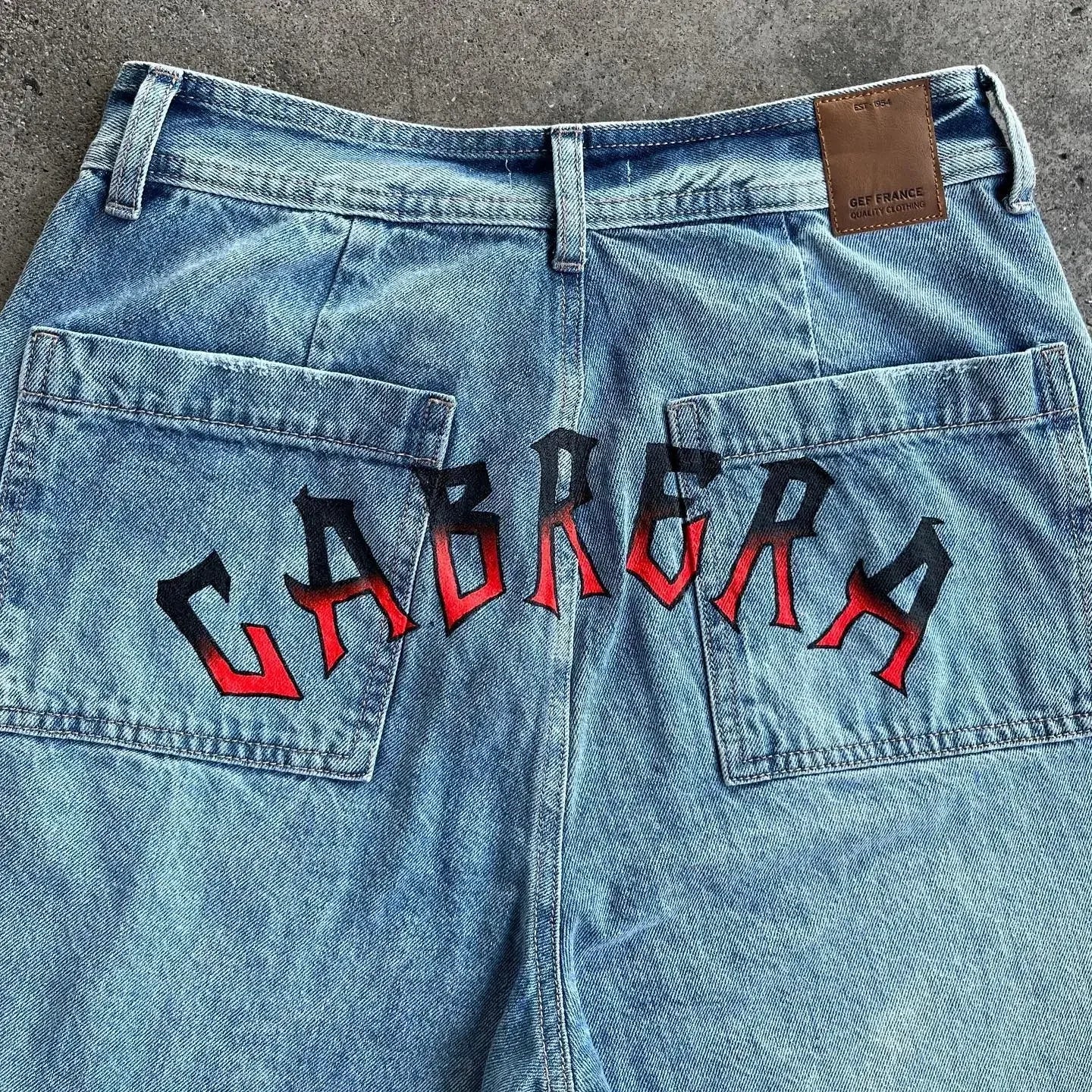 harajuku slifer the sky dragon print y2k men s jeans popular anime baggy jeans wide leg pants streetwear trouser men clothing unique jeans style 5662