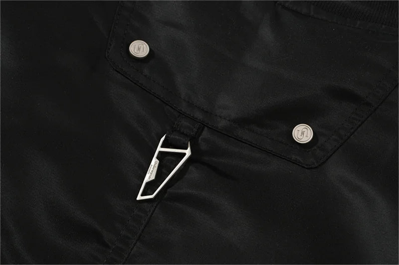 undermycar 2023 new high street fashion brand quality multi pocket flight jacket cotton coat black nan streetwear photo styli - variant style f7a693 for streetwear fashion