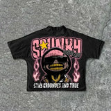 Sadcore Streetwear – Harajuku Astronaut Graphic T Shirts Oversized Y2K Tops 100 C – Edgy Streetwear for All Genders
