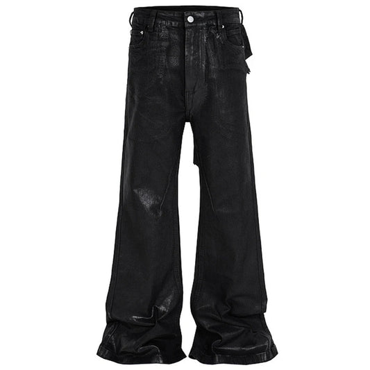 hi street flared jeans men broken patchwork denim pants streetwear harajuku luxury designer black jeans trousers male urban skinny jeans