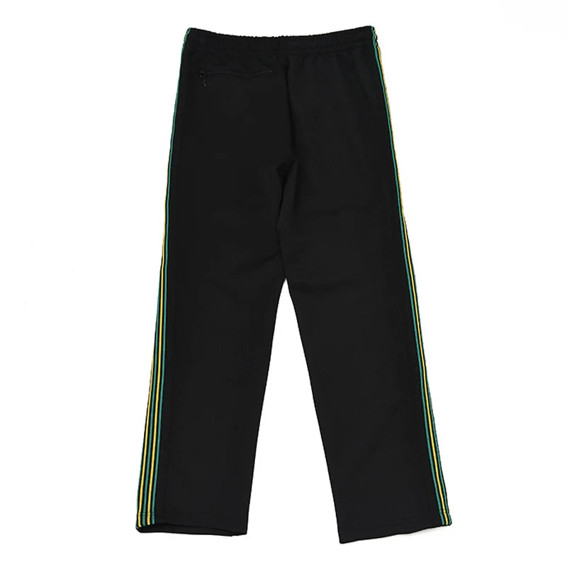 best quality black loose casual pants men woman lovers chaopai pattern embroidery side edge weaving joggers sweatpants urban active pants