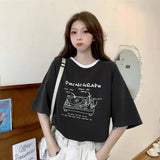 Glitchcore Oversized shirt – Summer Japanese Girly Cotton Short Sleeved T Shirt For Women