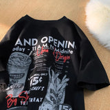 Harajuku Oversized shirt – American Street Hip Hop Men And Women Trendy Letter Print Ro