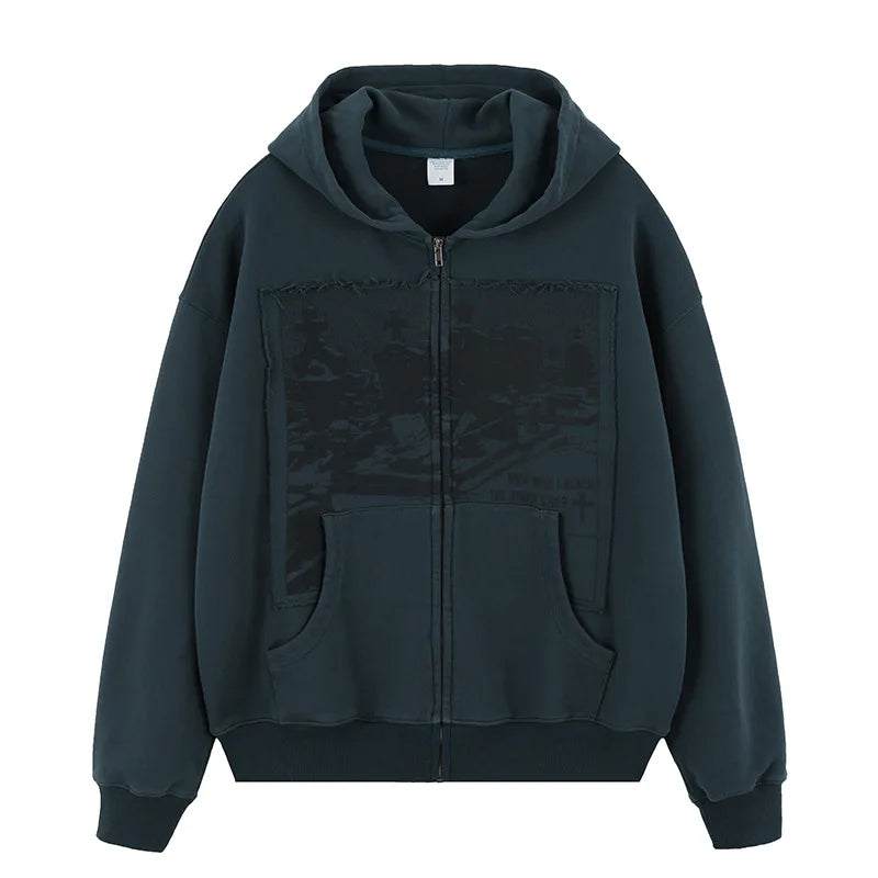 Tactical-inspired hoodie with futuristic anime vibes
