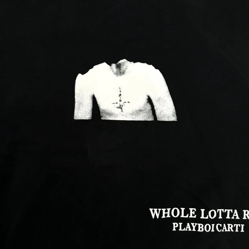 skatercore chrome print featuring new arrivals playboi carti whole lotta red fingers destroy lonely pullover hoodies hoody hooded sweatshirts velvet cotton u40