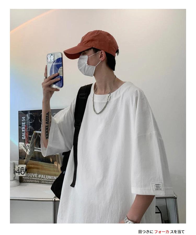 Anime Streetwear top – T Shirt Oversized Cotton Men Fashion Mens Summer Tshirts Ove