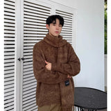 oversized knit pullover, fall/winter fashion, soft knit pullover with flame design, y2k fashion statement