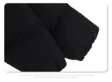 2024AW windproof warm turtleneck slant cut pocket detachable hooded cotton suit