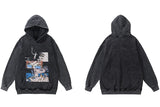 gothic crying character featuring hip hop streetwear oversized hoodie sweatshirt black smoking cartoon harajuku japanese anime graphic men hooded pullover cotton