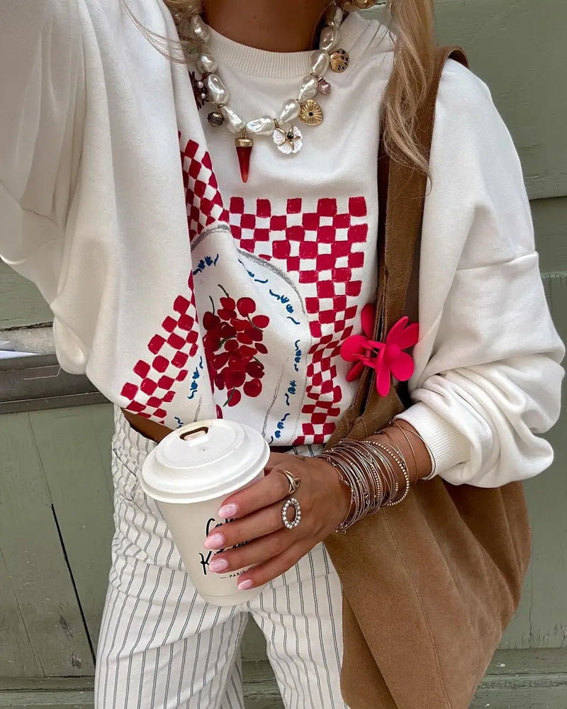 Trapwear Streetwear top – Harajuku Gothic Cherry Graphic T Shirts Autumn Streetwear Ov