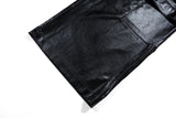 ro style glossy black pu leather pants for men high street y2k pantalones hombre baggy overall wide leg drawstring cargos unique cargo style 5653