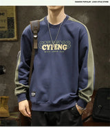 2025 Spring Letter Print New In Sweatshirt Mens Patchwork Long Sleeve