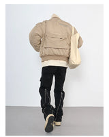 back zipper open cargo denim pants casual biker jeans fashion streetwear trousers hip hop flare pants joggers y2k men s jeans unique joggers style 3785