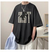 Y2k Crying character – 2024 New American Letter Print Short Sleeve Tee Shirt Mens