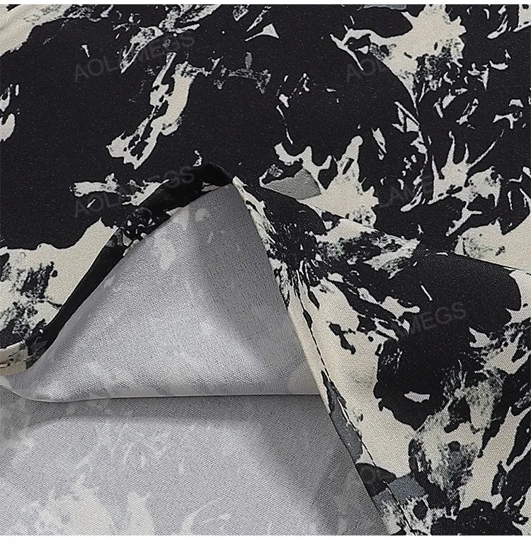 Men's Shirts Harajuku Cool Handsome High Street Masculinas Hawaiian Stylish Loose Half Sleeve Shirt Dark Wind Versatile Tops