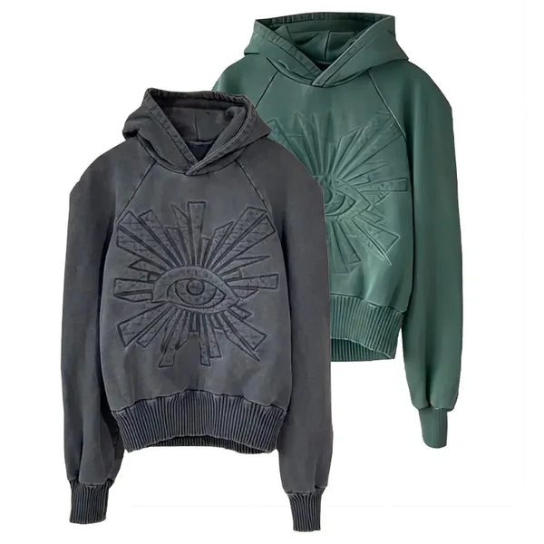 Hip Hop Oversized Embroidered Pattern Hoodies Women Goth Punk New Swea