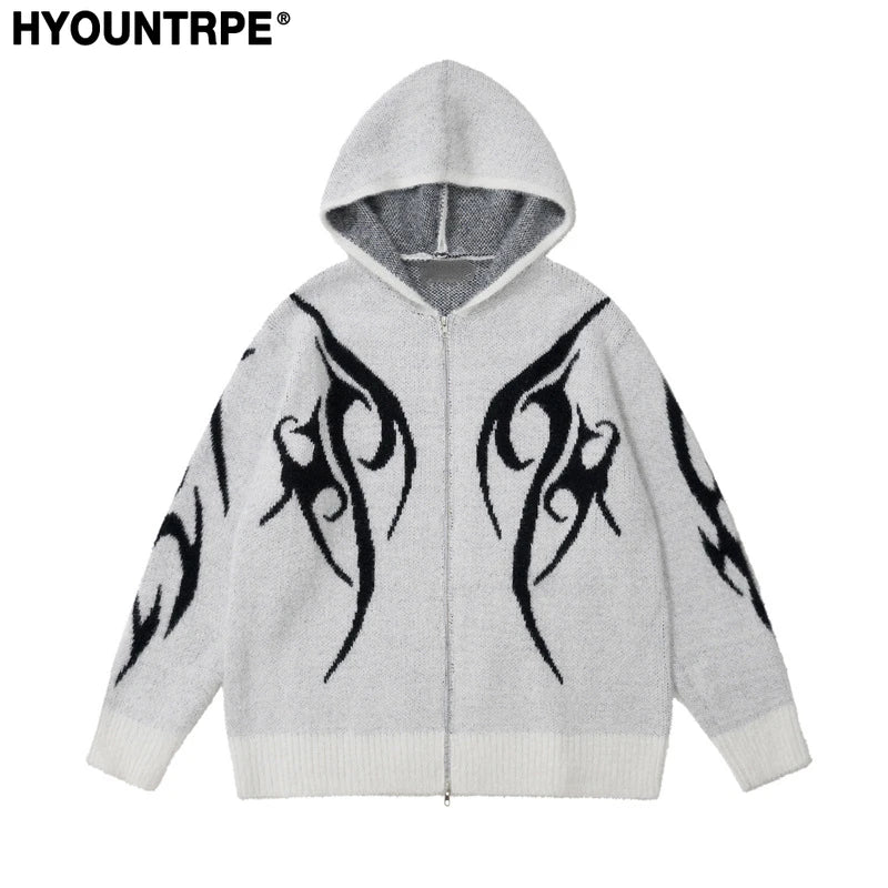 y2k knitted sweater, photo-ready sweater, cozy fashion fit, stylish street outfit, modern aesthetic appeal