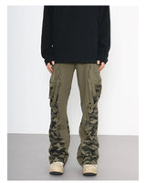 men patchwork camouflage cargo pants streetwear side pockets harajuku joggers unisex hip hop baggy loose straight flare trousers unique joggers style 2849