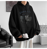 Cool Cartoon Cat Graphic Print Hoodies For Men Y2K Streetwear Clothes