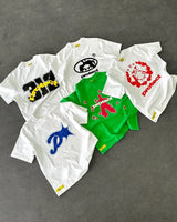 Y2k Vintage t-shirt – High Street Fashion Trend Letter Printed Oversized Short Sle