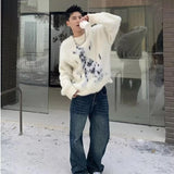 layered flame street knit, photo-ready knit, trendy urban fashion top for men, layered streetwear look