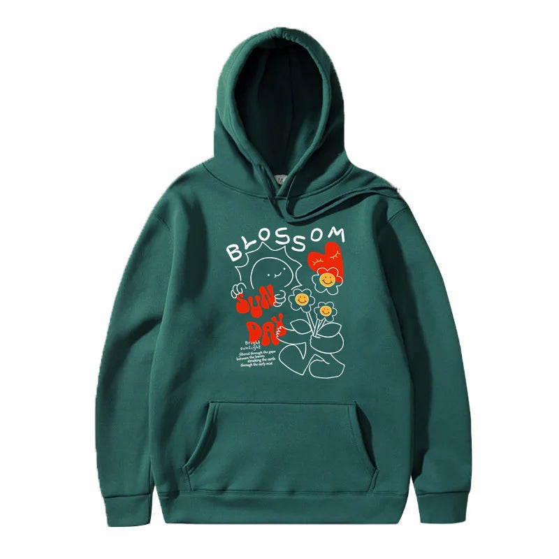 2022 Blossom Print Mens Hoodie Fashion Winter Autumn Mens Womens Cotto