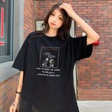 Glitchcore Oversized shirt – Summer Japanese Girly Cotton Short Sleeved T Shirt For Women