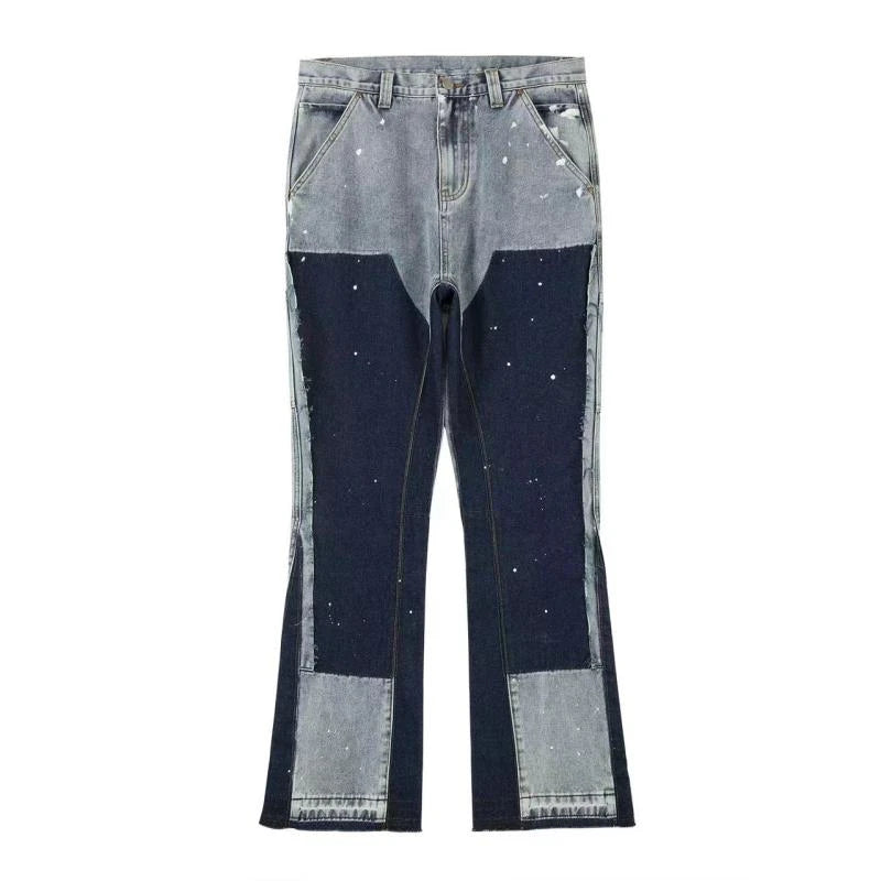 color washed denim mens jeans pants fashion graffiti patchwork loose biker red jeans streetwear hip hop casual straight pants unique jeans style 5165