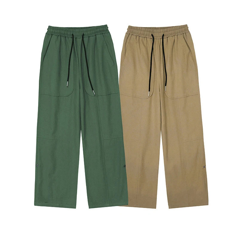 rainbowtouches new 2022 brand mens casual pants high street green pants loose straight men concise fashion mens trousers unisex unique default style 3044