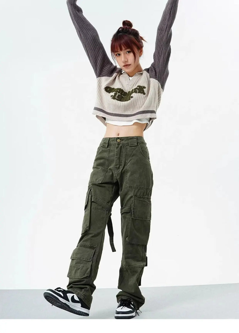 couple cargo pants hip hop high street retro american style vintage multi pocket casual pants 2024 new style streetwear y2k jean unique cargo style 1942