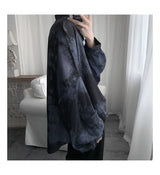 Tie dye loose shirt men long sleeved early autumn Korean version student ins men shirt dark abstinence inch shirt men shirts y2k