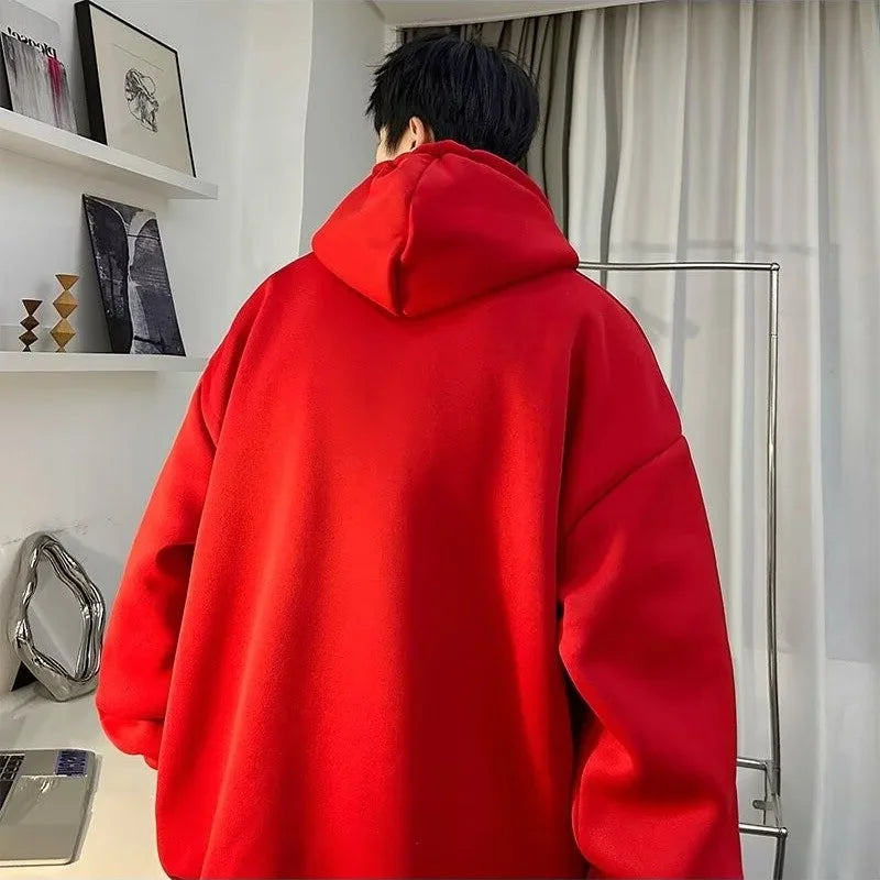 2024 New China Dragon Graphic Hoodies Men Hip Hop Streetwear Hoodie