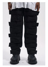 fashion velcros denim jean pants streetwear mens new casual hip hop streetwear tactical straight trousers joggers men y2k pants unique joggers style 3685