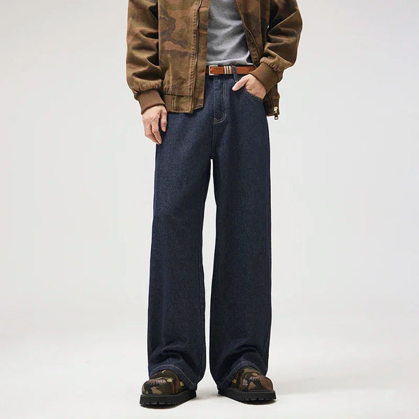 classic primary color jeans mens loose casual straight cleanfit fashion denim jeans pants man streetwear jeans trousers urban skinny jeans