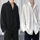 2023 Spring New Light Luxury Fashion Shirt Men Korean Version Long-sleeved Loose Casual Men Clothing Boutique Clothing