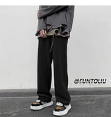 spring brown black corduroy pants men fashion retro casual pants men streetwear loose hip hop straight pants mens trousers m 2xl unique default style 3768
