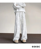harajuku streetwear tie dye casual pants men women wide leg straight mopping trousers oversize korean fashion drawstring pants unique default style 1288