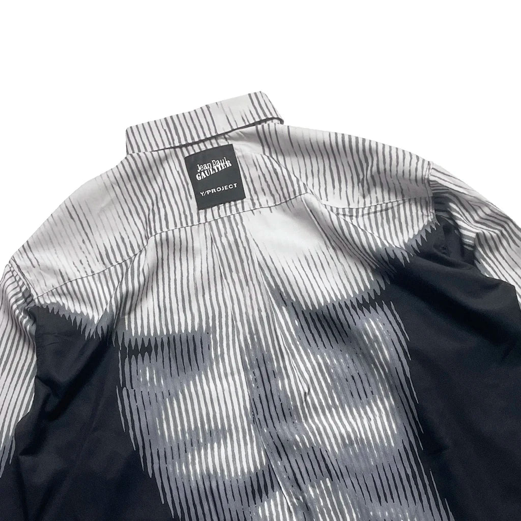 New 2024 Men Striped Gradient Human Body Fashion Cotton Casual Shirts Shirt High Pocket Long-sleeves Size S M L XL#741